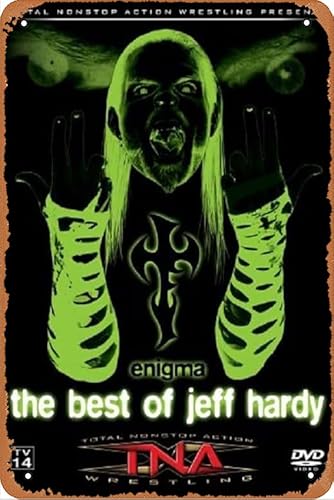 TNA Wrestling: Enigma – The Best of Jeff Hardy Filmposter, Wandkunst, Dekoration, Retro-Blechschild, 20,3 x 30,5 cm von ROKOL