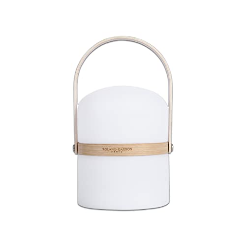 ROLAND-GARROS Hesperidenlampe für Roland Garros – 100% Polyethylen – Griff 100% Holz – Weiß – 14,5 x 26,5 cm von ROLAND GARROS