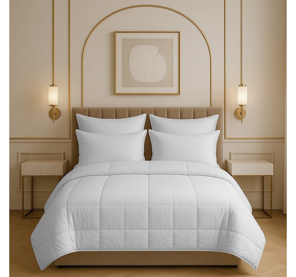 ROLFNERS Bettdecke + Kopfkissen Set, 4-Jahreszeiten, wärmeregulierend, ohne Bezug nutzbar, pflegeleicht von ROLFNERS