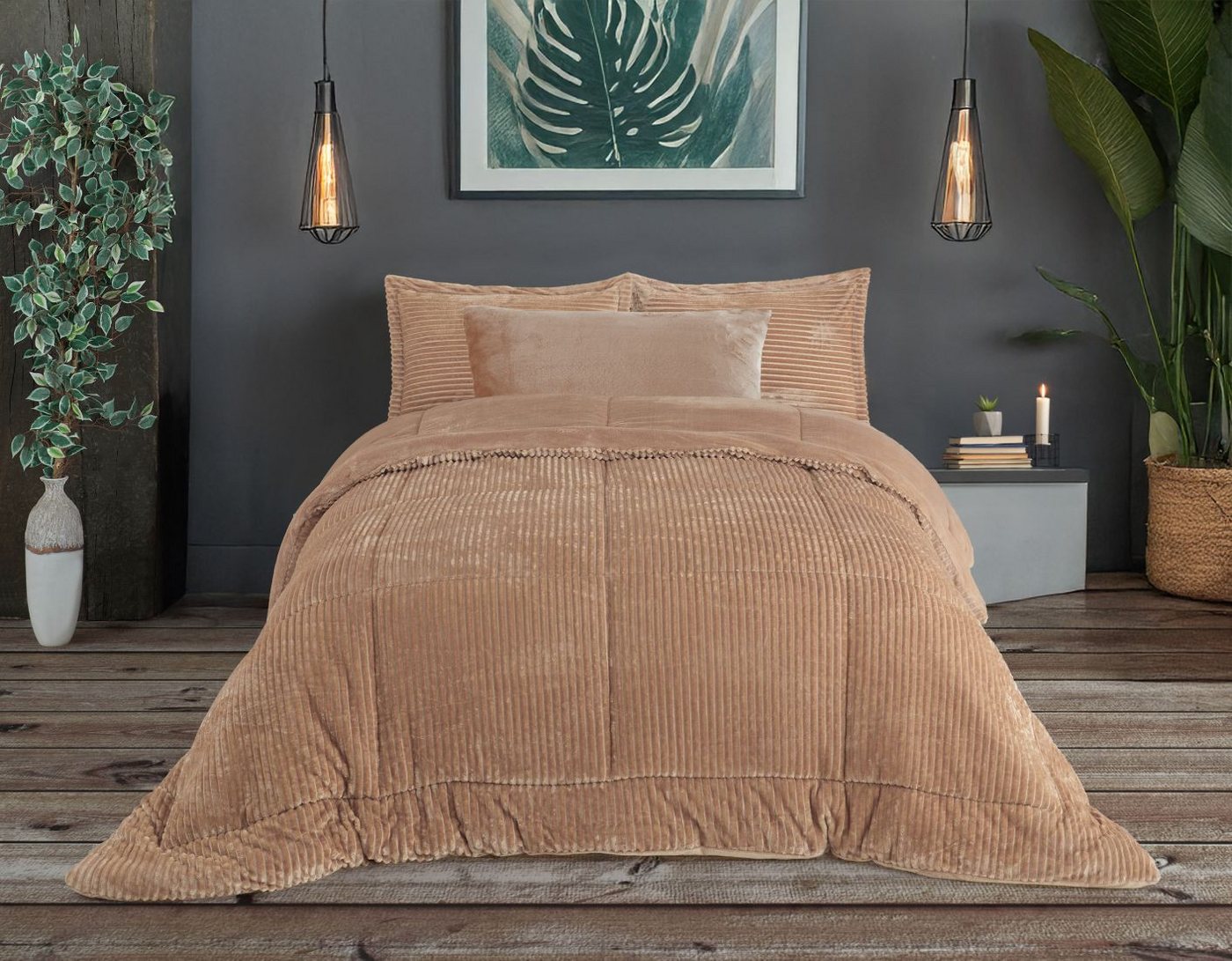 ROLFNERS Tagesdecke Vespa, Bettüberwurf Set aus Steppdecke und Kissenbezug, Tagesdecke 260x240 cm von ROLFNERS