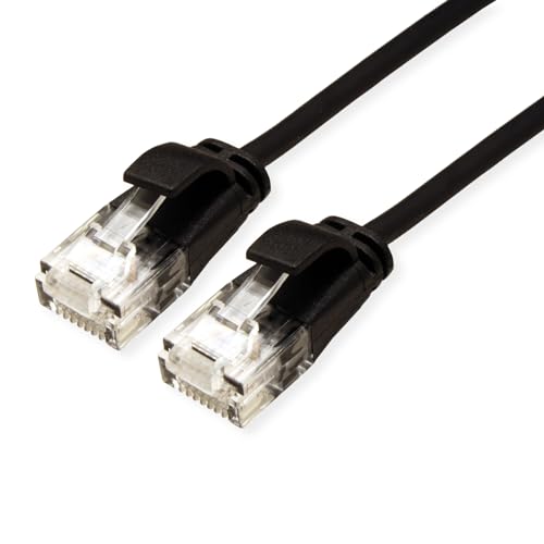 ROLINE GREEN UTP Patchkabel Kat.6A (Class EA), LSOH, Slim, schwarz, 1 m von ROLINE GREEN