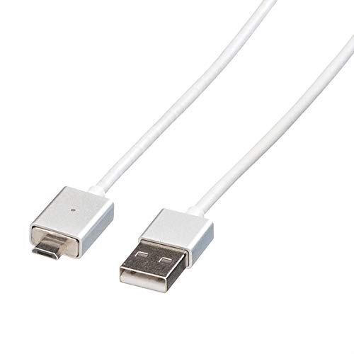 ROLINE 11028312 USB 2.0 Magnetkabel, A Stecker auf Micro B Stecker, 1m weiß ROLINE 11028312 USB 2.0 Magnetkabel, A Stecker auf Micro B Stecker, 1m weiß von ROLINE