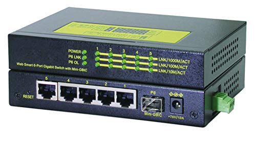 ROLINE 21131159 Industrie Gigabit Switch, 5X RJ-45, 1x LC, managebar von ROLINE