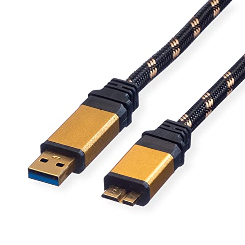 ROLINE GOLD USB 3.2 Gen 1 Kabel, USB A - Micro B, ST/ST, 2 m von ROLINE