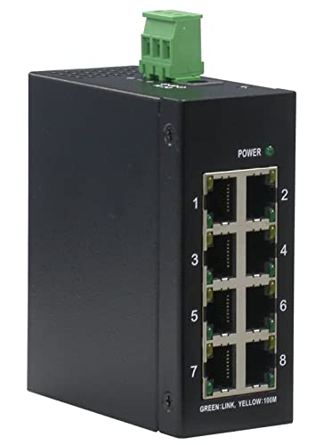 ROLINE Industrie Switch 8x RJ-45, unmanaged, Schwarz ROLINE Industrie Switch 8x RJ-45, unmanaged, Schwarz von ROLINE