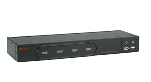 ROLINE KVM-Audio-Switch Dual Head DVI USB 2.0, 1 User - 4 PC von ROLINE