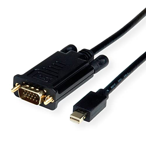 ROLINE Kabel Mini DisplayPort-VGA, Mini DP ST - VGA ST, schwarz, 5 m von ROLINE