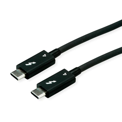 ROLINE Thunderbolt™ 4 Kabel, C-C, ST/ST, 40Gbit/s, 100W, aktiv, schwarz, 2 m von ROLINE