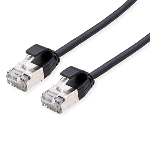 ROLINE U/FTP DataCenter Patchkabel Kat.6A (Class EA), LSOH, Slim, schwarz, 1,5 m von ROLINE