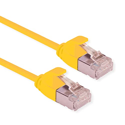 ROLINE U/FTP DataCenter Patchkabel Kat.6A (Class EA), LSOH, Slim, gelb, 5 m von ROLINE