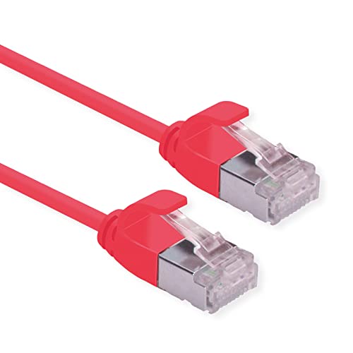 ROLINE U/FTP DataCenter Patchkabel Kat.6A (Class EA), LSOH, Slim, rot, 0,5 m von ROLINE