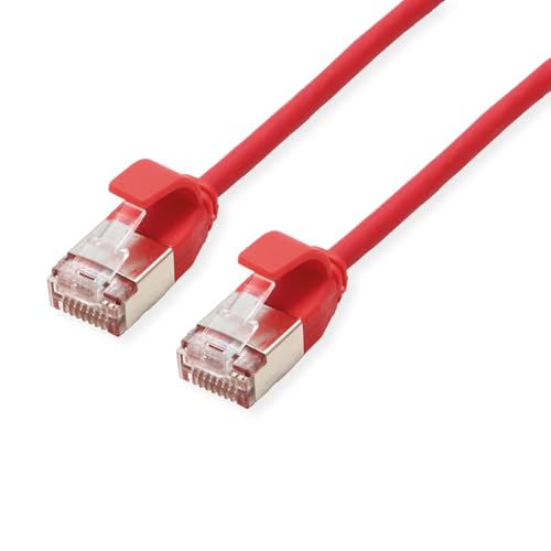 ROLINE U/FTP DataCenter Patchkabel Kat.6A (Class EA), LSOH, Slim, rot, 3 m von ROLINE