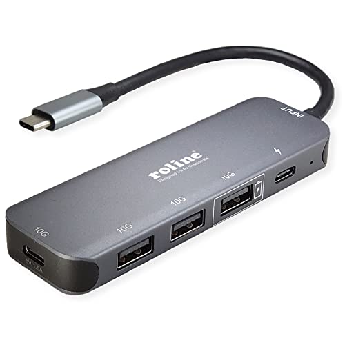 ROLINE USB 3.2 Gen 2 Hub, 4fach, Typ-C-Anschlusskabel von ROLINE