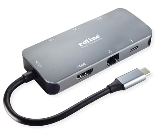 ROLINE USB 3.2 Gen 2 Typ C Multiport Dockingstation, 4K HDMI, LAN ROLINE USB 3.2 Gen 2 Typ C Multiport Dockingstation, 4K HDMI, LAN von ROLINE