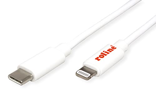 ROLINE USB Sync- & Ladekabel, Typ C/Lightning Connector, weiß, 1 m von ROLINE