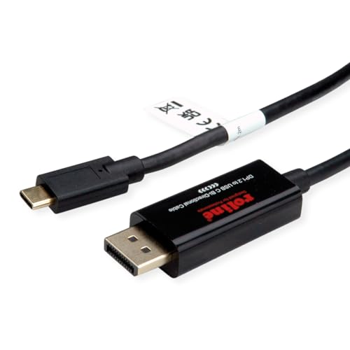 ROLINE USB Typ C - DisplayPort, v1.2, bidirektionales Adapterkabel, ST/ST, 2 m von ROLINE