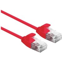 ROLINE UTP DataCenter Patchkabel Kat.6A (Class EA), LSOH, slim, rot, 0,3 m von ROLINE