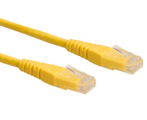 ROLINE UTP LAN Kabel Cat 6 | Ethernet Netzwerkkabel mit RJ45 Stecker | gelb 10 m von ROLINE