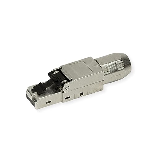 ROLINE feldkonfektionierbarer RJ-45 Stecker Kat.6A (Class EA), STP, silberfarben von ROLINE