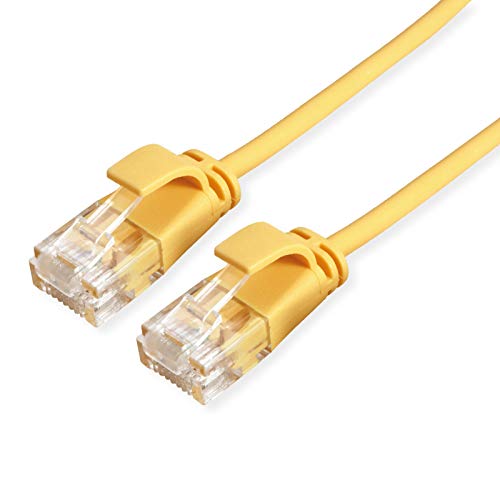 Roline 21.15.3922 RJ45 Netzwerkkabel, Patchkabel CAT 6a U/UTP 0.50m Gelb von ROLINE