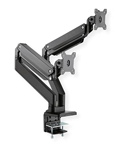 ROLINE LCD-Doppelarm, Tischmontage, Gasfeder, je 5 Gelenke, max. 15 kg, Schwarz ROLINE LCD-Doppelarm, Tischmontage, Gasfeder, je 5 Gelenke, max. 15 kg, Schwarz von ROLINE