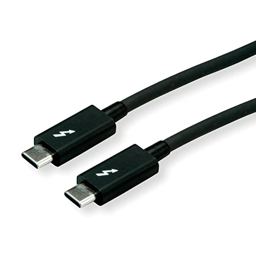 Roline USB-Kabel Thunderbolt™ 3 Thunderbolt™ (USB-C®) Stecker 1.00m Schwarz Geschirmt 11.02.9041 von ROLINE
