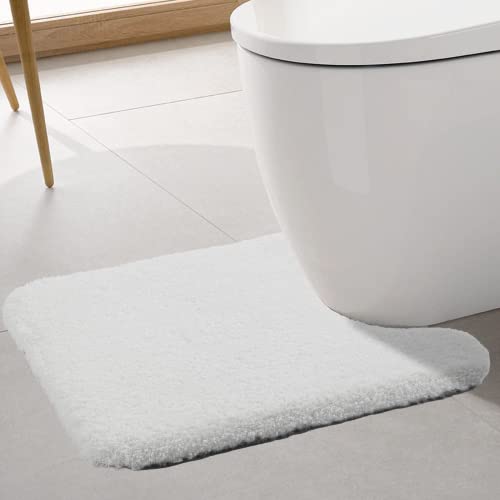 ROLIZOE WC Vorleger mit Ausschnitt Extrem Dicker WC Teppich rutschfest Klovorleger Hochsaugfähige Stand WC-Vorleger Super Weich Toilette Badteppich Mikrofaser 50 x 60cm, Weiß ROLIZOE WC Vorleger mit Ausschnitt Extrem Dicker WC Teppich rutschfest Klovorleger Hochsaugfähige Stand WC-Vorleger Super Weich Toilette Badteppich Mikrofaser 50 x 60cm, Weiß von ROLIZOE