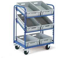 ROLLCART 16-4334 Etagenwagen Stahl pulverbeschichtet Traglast (max.): 200kg Enzianblau (RAL 5010) von ROLLCART