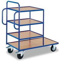 ROLLCART AUG 30 Beistellwagen Stahl pulverbeschichtet Traglast (max.): 250kg Enzianblau (RAL 5010) von ROLLCART