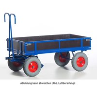 Handpritschenwagen mit Holzbordwänden 1960x960x480mm Luftbereifung - Rollcart von ROLLCART