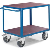 Rollcart Schwerer Tischwagen mit 2 Ladeflächen aus Siebdruckplatten 1200x800mm von ROLLCART