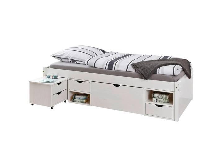 MID.YOU STAURAUMBETT Interlink TILL 20900160, Weiß, Holz, Kiefer, massiv,vollmassiv, 4 Fächer, 5 Schubladen, 90x200 cm, Lattenrost, mit Schubkästen, MID.YOU STAURAUMBETT Interlink TILL 20900160, Weiß, Holz, Kiefer, massiv,vollmassiv, 4 Fächer, 5 Schubladen, 90x200 cm, Lattenrost, mit Schubkästen, von ROLLER