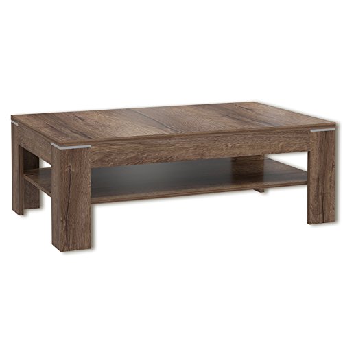 FORTE Couchtisch Savoy mit Ablage, Holzwerkstoff, Schlammeiche, 120 x 43 x 75 cm von Forte