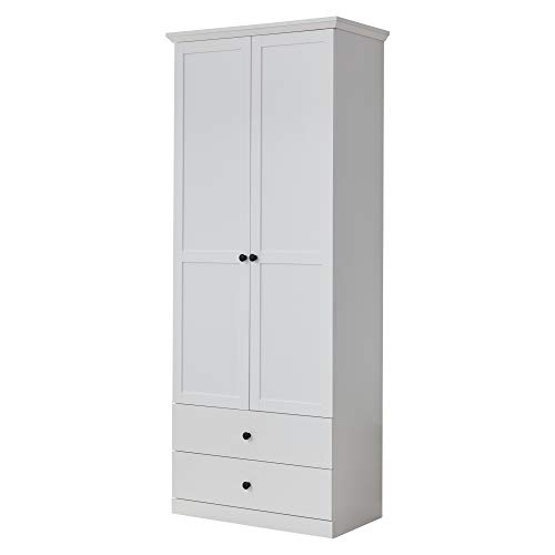 trendteam smart living - Garderobenschrank Schrank - Garderobe - Baxter - Aufbaumaß (BxHxT) 81 x 196 x 41 cm - Farbe Weiß - 186011701 von trendteam smart living