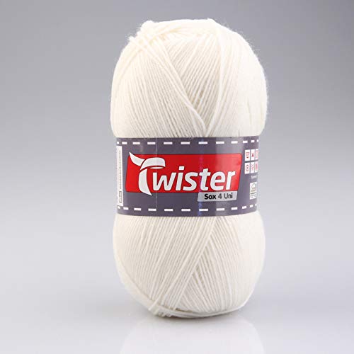 ROLLER Wolle Twister SOX Uni - weiß - 100g von ROLLER