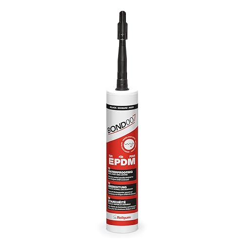 Rollgum BONDOO7 EPDM Kleber Kartusche für Dachfolie und Teichfolie, Unterwasserkleber, UV-beständig, wasserfest, dauerelastisch, lösemittelfrei, 1 x 290ml schwarz Rollgum BONDOO7 EPDM Kleber Kartusche für Dachfolie und Teichfolie, Unterwasserkleber, UV-beständig, wasserfest, dauerelastisch, lösemittelfrei, 1 x 290ml schwarz von ROLLGUM