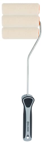 ROLLINGDOG 100 mm Lang Mini Heizkörper Farbrollen-Set für Heizkörper, mit langem Arm und hochdichter, synthetischer Veloursfaser für ein glänzendes, glattes Finish (4 Stück) von ROLLINGDOG