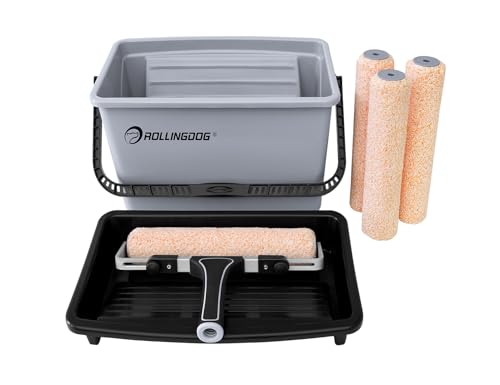 ROLLINGDOG 30,5 cm Farbroller-Set – 7-teiliges komplettes Malwerkzeug-Set für den privaten und professionellen Gebrauch, inklusive verstellbarem Farbroller und Mikrofaser-Walzenabdeckungen ROLLINGDOG 30,5 cm Farbroller-Set – 7-teiliges komplettes Malwerkzeug-Set für den privaten und professionellen Gebrauch, inklusive verstellbarem Farbroller und Mikrofaser-Walzenabdeckungen von ROLLINGDOG
