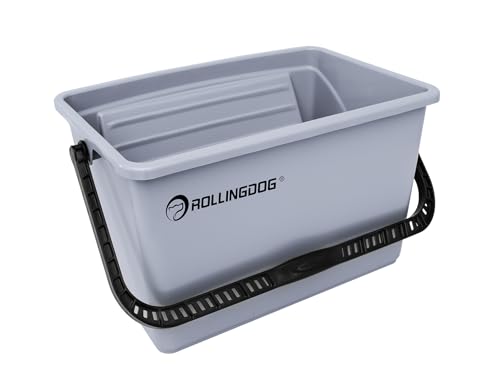 ROLLINGDOG 30,5 cm großer Farbeimer – robuster Kunststoffeimer mit abgewinkeltem Laderaster, professionelle Wandmalerei und DIY-Projekte von ROLLINGDOG