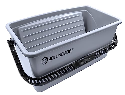 ROLLINGDOG Farbeimer - 45,7 cm großer Extra große Kunststoff Farbwanne Verwendung mit 18“ große Farbroller von ROLLINGDOG