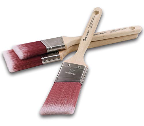 ROLLINGDOG Winkelförmiges Malpinsel Set 3-teiliges Flachpinsel Set (3,8 cm, 5,1 cm, 6,3 cm) für präzises Einschneiden und andere Detailarbeiten von ROLLINGDOG