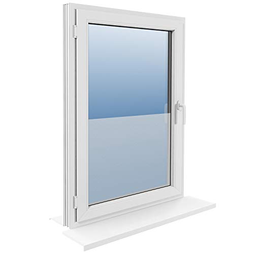 ROLLMAXXX Fensterfolie Statische Sichtschutzfolie Milchglasfolie Glasdekorfolie Selbstklebend (90x250cm, Milchglas) von ROLLMAXXX