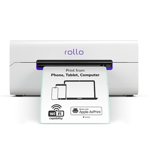 ROLLO Kabelloser Versand-Etikettendrucker – AirPrint, Wi-Fi – Druck von iPhone, iPad, Mac, Windows, Chromebook, Android von ROLLO