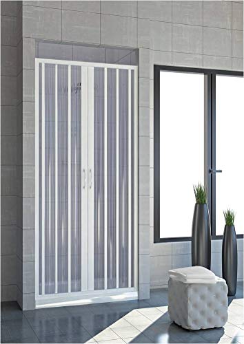 Ausziehbare Duschkabine aus PVC auf einer Seite, zwei Türen, Öffnung in der Mitte 100/110 cm von ROLLPLAST PINTO