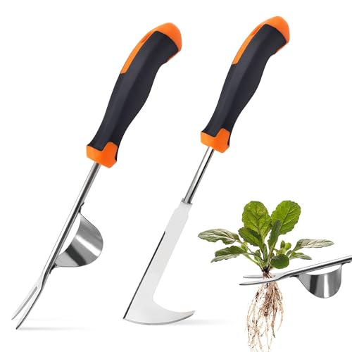 ROLLWAY 2er Set Unkrautstecher Edelstahl, Löwenzahnstecher und Fugenkratzer Unkraut Werkzeug 35cm Unkrautzieher Unkrautmesser Wurzelstecher Löwenzahn Entferner Gerät Unkraut Stecher Unkrautausstecher ROLLWAY 2er Set Unkrautstecher Edelstahl, Löwenzahnstecher und Fugenkratzer Unkraut Werkzeug 35cm Unkrautzieher Unkrautmesser Wurzelstecher Löwenzahn Entferner Gerät Unkraut Stecher Unkrautausstecher von ROLLWAY