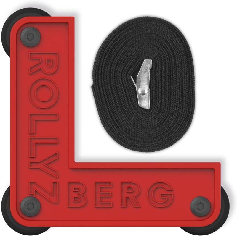 OUTLET-NORD Lenkrolle ROLLYZBERG Transportrollen Rot 2er-Set + Zurrgurte Lasttransport von OUTLET-NORD