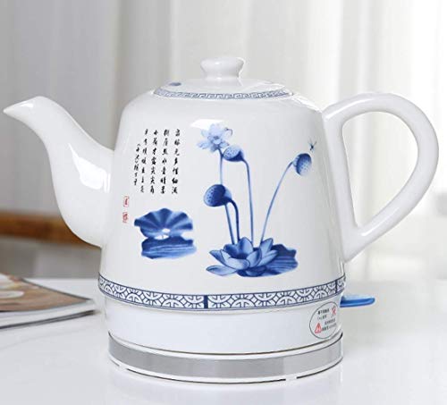 Elektrischer Wasserkocher aus Keramik, kabellos, Teekanne, Retro-Teekanne, 1,2 l, 1000 W, Wasser schnell für Tee, Kaffee schnell (Farbe: B) (B) von ROLTIN
