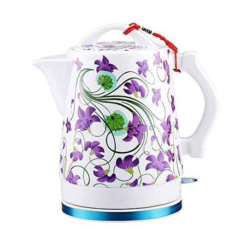 Elektrischer Wasserkocher aus Keramik, kabellos, Teekanne, Retro-Teekanne, 1,7 l, 1500 W, Wasser schnell für schnellen Tee von ROLTIN