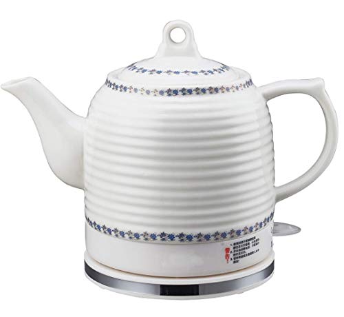 Keramik-Wasserkocher, kabellose Wasser-Teekanne, Teekanne im Retro-Stil, 1,3 l, 1000 W, wasserschnell für schnellen Tee von ROLTIN