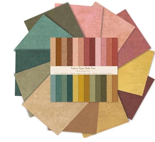 24 Blatt Boho gemustertes Scrapbook-Papier, warme Töne von ROLYTA